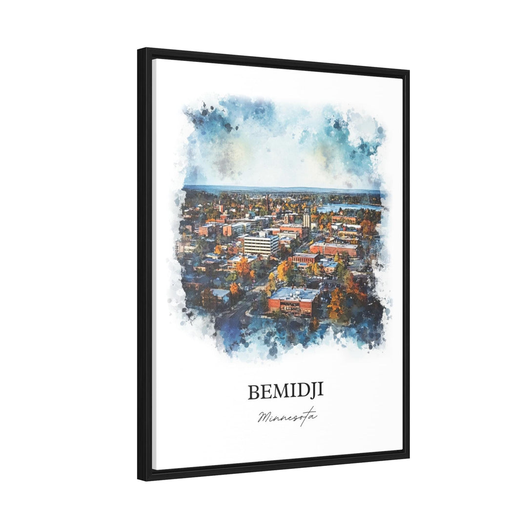 Bemidji MN Wall Art, Beltrami County Print, Minnesota Watercolor Art, Bemidji Minnesota Gift, Travel Print, Travel Poster, Housewarming Gift