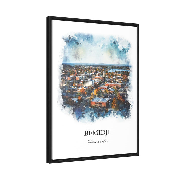 Bemidji MN Wall Art, Beltrami County Print, Minnesota Watercolor Art, Bemidji Minnesota Gift, Travel Print, Travel Poster, Housewarming Gift
