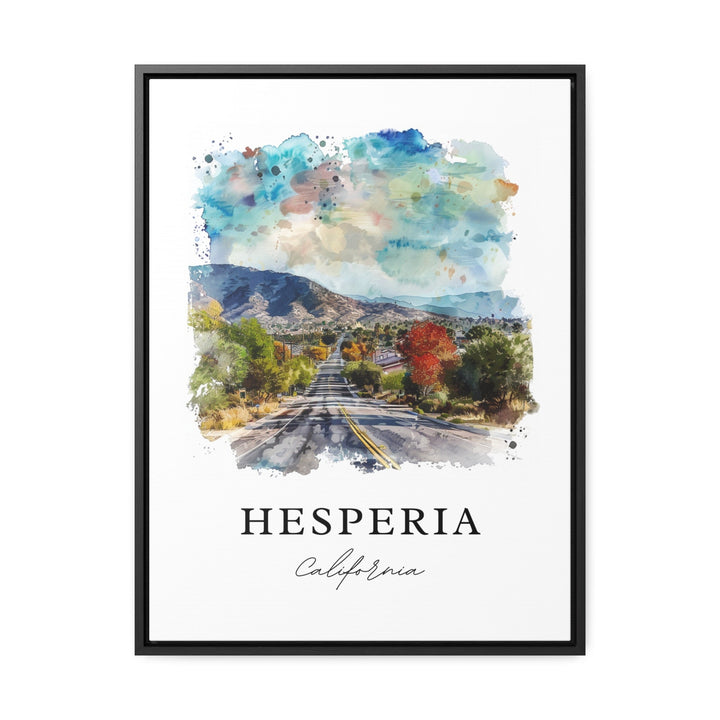 Hesperia CA Wall Art, Hesperia Print, Hesperia Watercolor Art, San Bernardino Cali Gift,