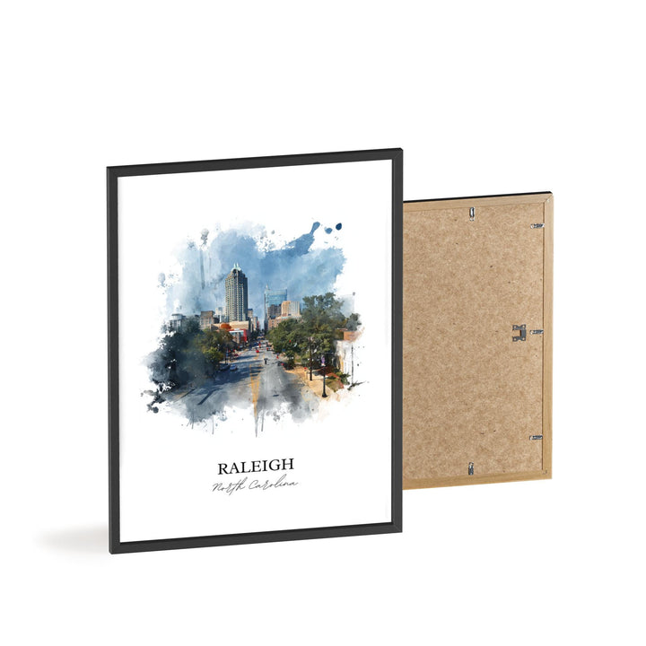 Raleigh, North Carolina – Watercolor Art Print