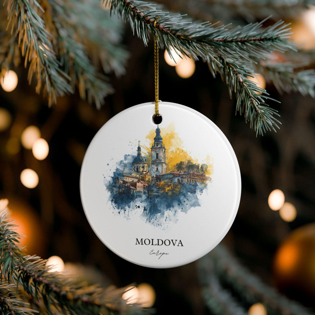 Moldova Ornament: Unique Moldova Souvenir, Moldova Xmas Decor, and Authentic Moldova Europe Gift