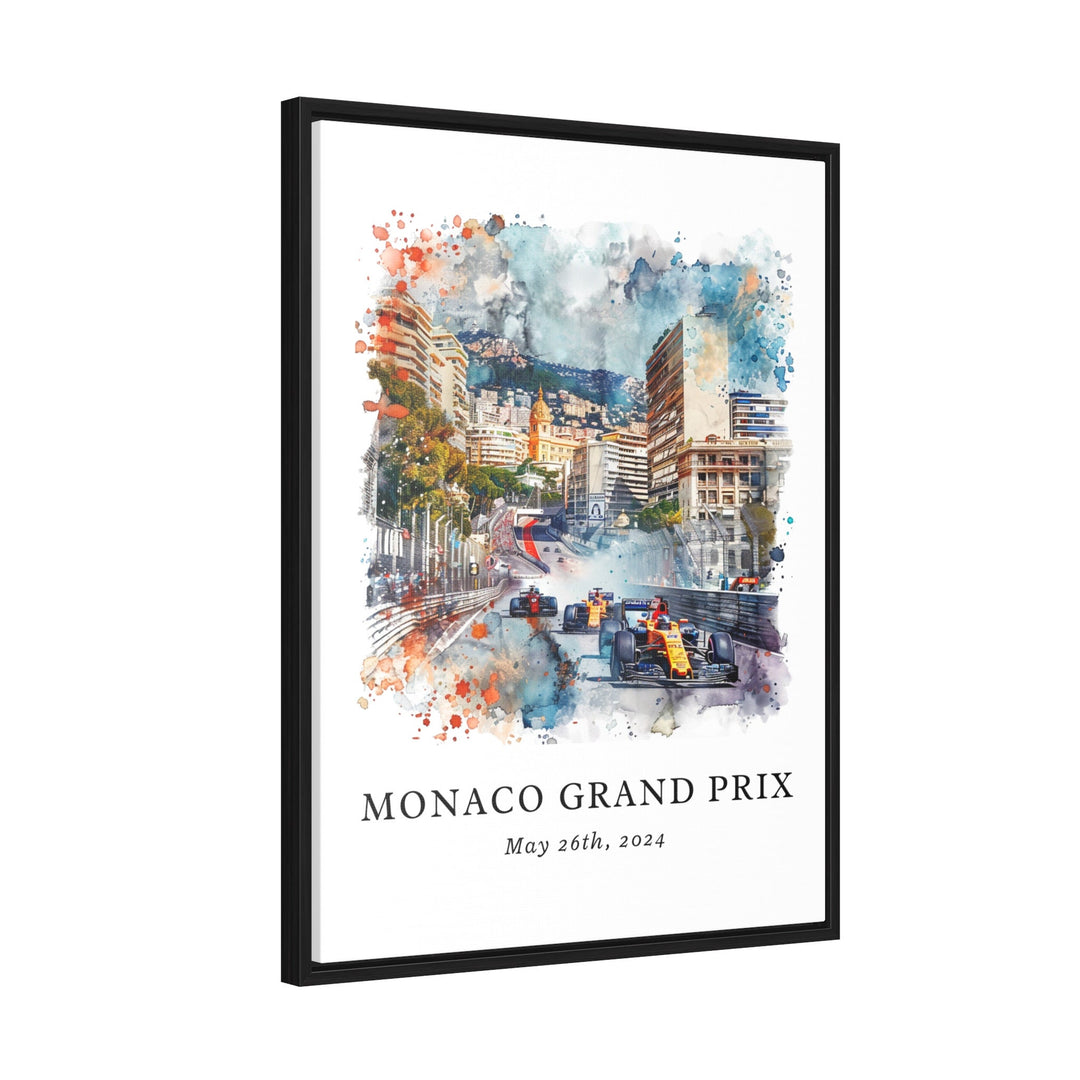 Monaco Grand Prix Wall Art, Monaco F1 Print, Monaco Grand Prix Watercolor, Monaco F1 Gift,