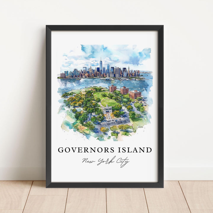 Governors Island, USA – Watercolor Art Print