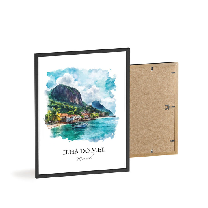 Ilha do Mel Wall Art, Paraná Print, Brazil Watercolor Art, Ilha do Mel Gift, Travel Print, Travel Poster, Housewarming Gift