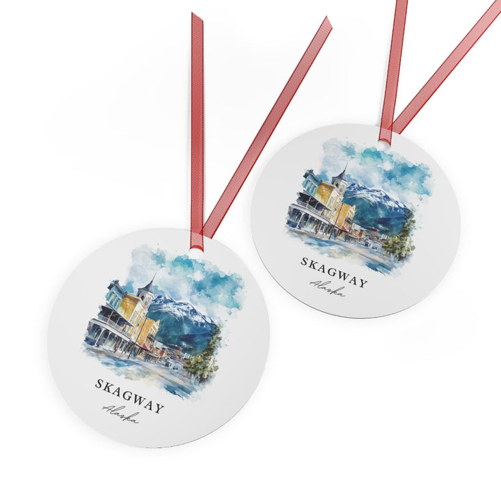 Skagway Ornament: Unique Skagway Alaska Souvenir, Skagway Xmas Decor, and Authentic Alaskan Gift