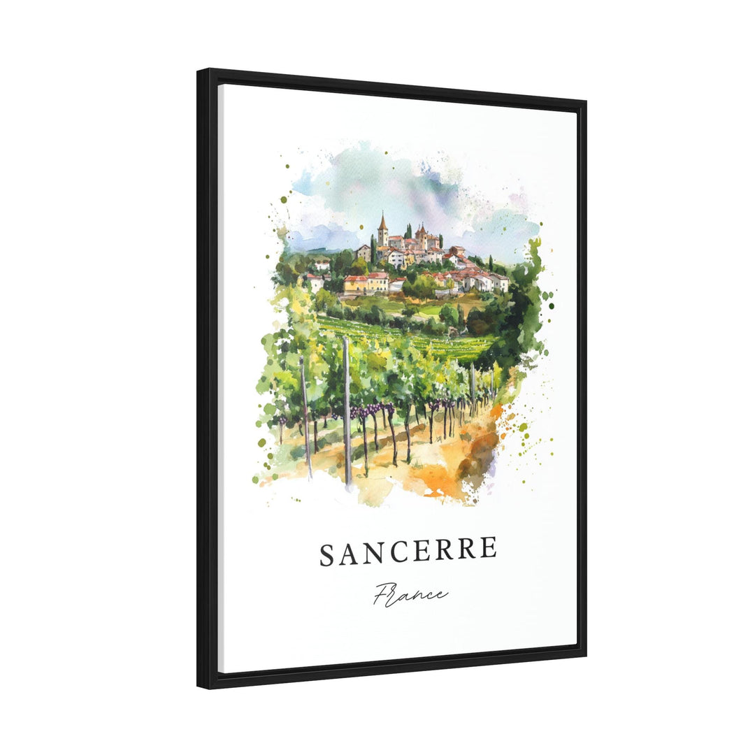 Sancerre France Wall Art, Sancerre Wine Region Print, Sancerre Watercolor, Sancerre FR Gift,