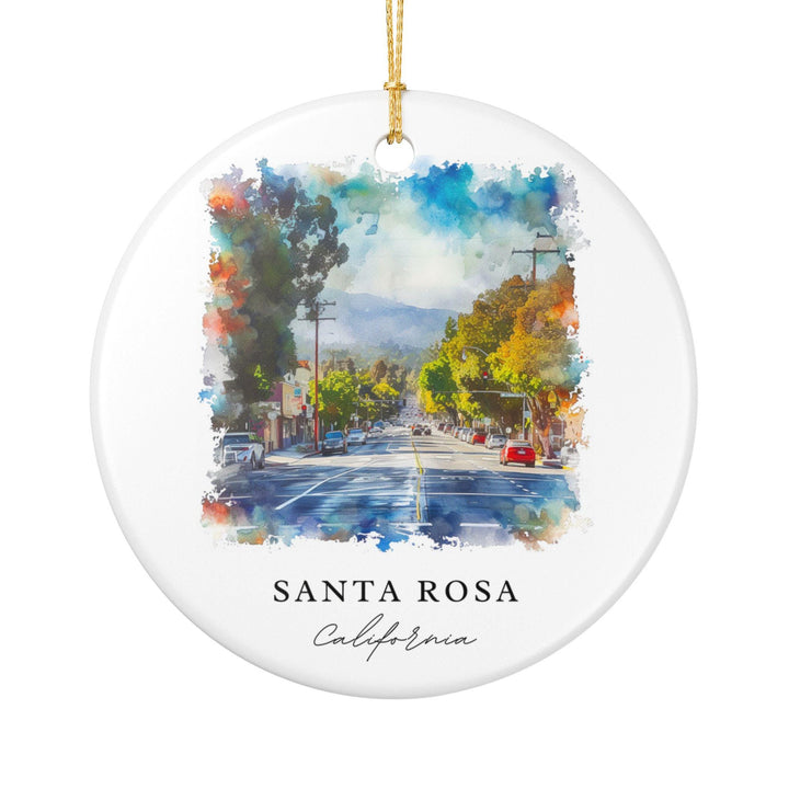 Santa Rosa Ornament: Unique Santa Rosa Souvenir, Santa Rosa Xmas Decor, and Authentic Santa Rosa California Gift
