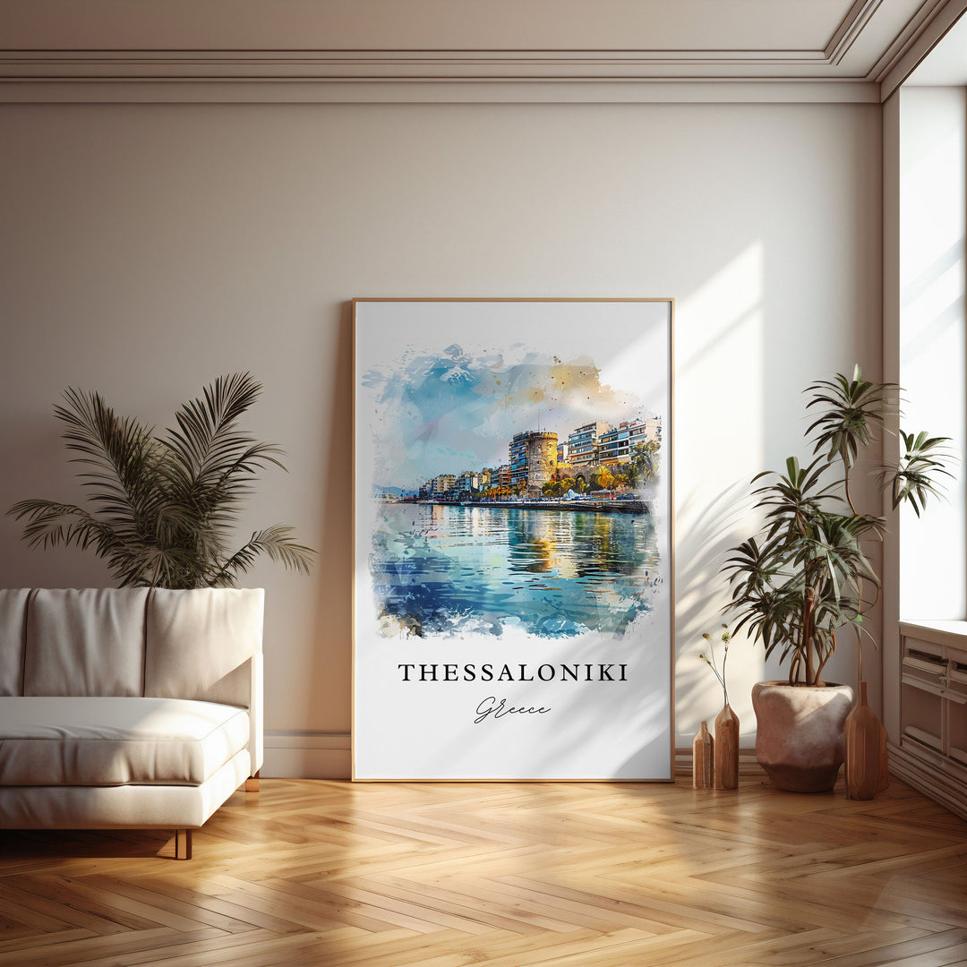 Thessaloniki Wall Art, Greece Print, Thessaloniki Wall Art, Thessaloniki Gift, Athens Print, Travel Poster, Travel Gift, Housewarming Gift