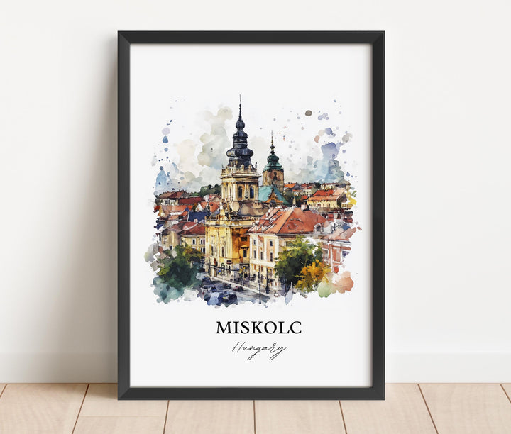Miskolc, Hungary – Watercolor Art Print