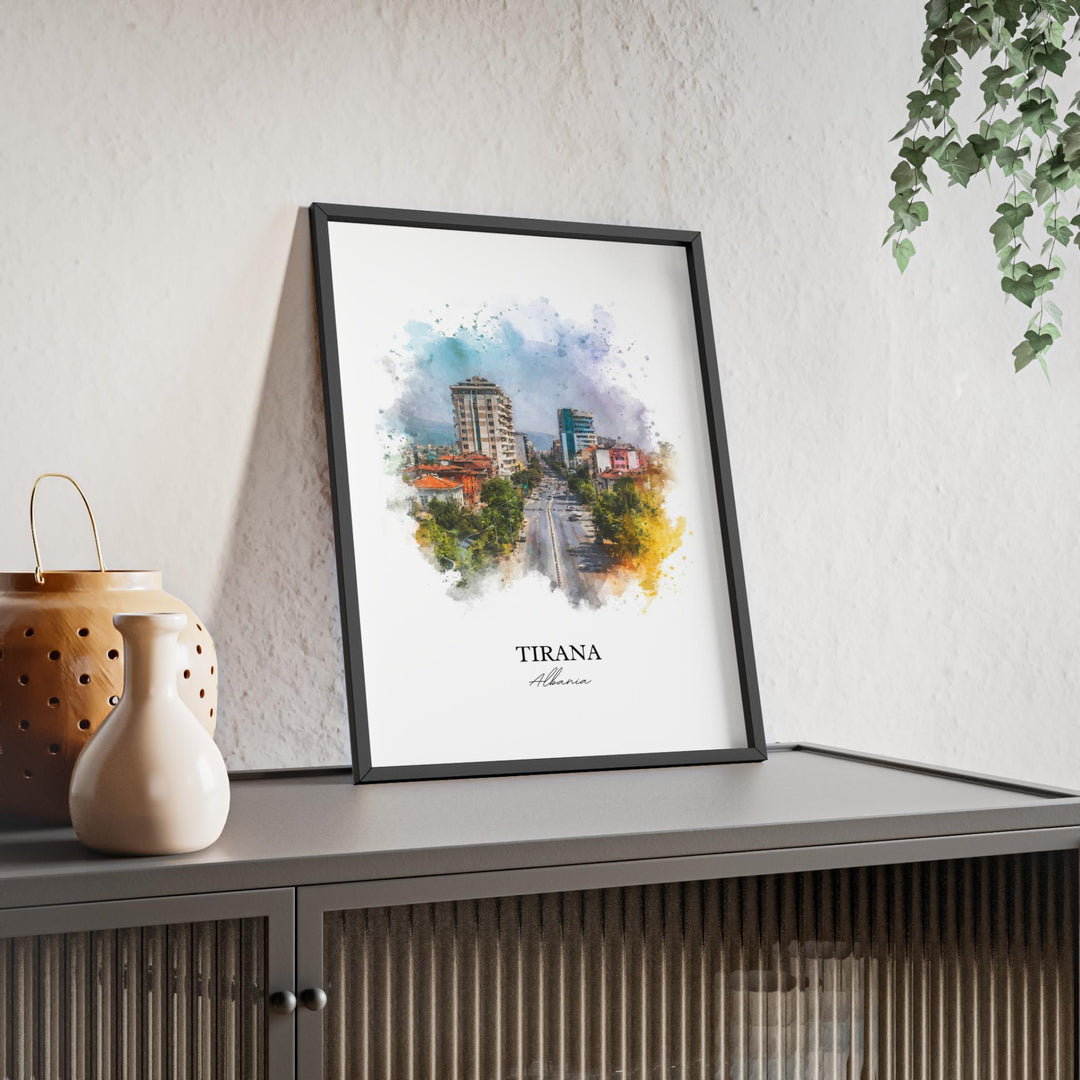 Tirana, Albania – Watercolor Art Print