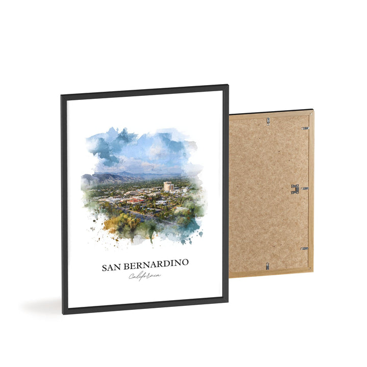 San Bernardino, California – Watercolor Art Print