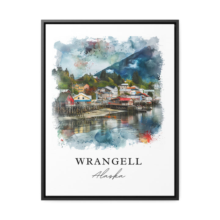 Wrangell Alaska Art, Wrangell AK Print, Wrangell Watercolor Art, Wrangell Alaska Gift,