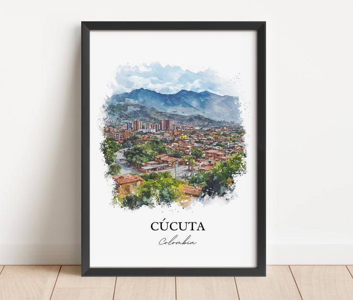 Cúcuta Colombia Wall Art, Cúcuta Print, Colombia Watercolor Art, Colombia Gift, Travel Print, Travel Poster, Housewarming Gift
