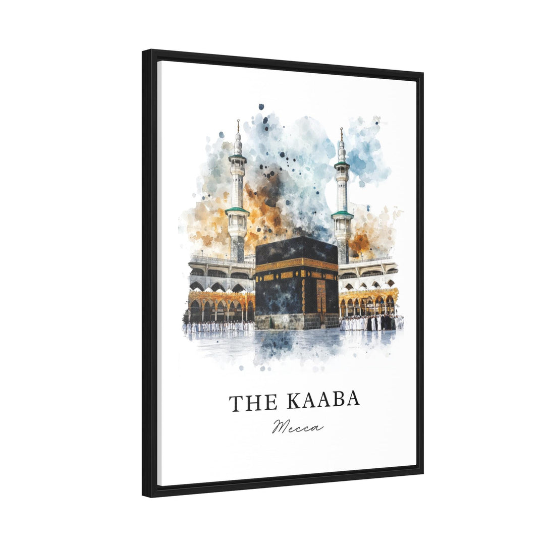 The Kaaba Art, Mecca Saudi Arabia Print, Kaaba Mosque Watercolor Art, Mecca Art Gift,