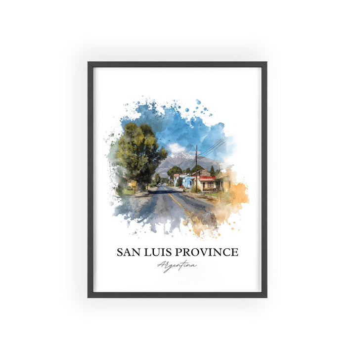 San Luis Province Wall Art, Argentina Print, Argentina Watercolor, San Luis Province Gift, Travel Print, Travel Poster, Housewarming Gift