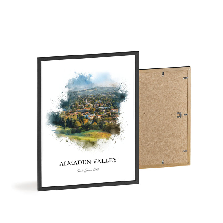 Almaden Valley, CA – Watercolor Art Print