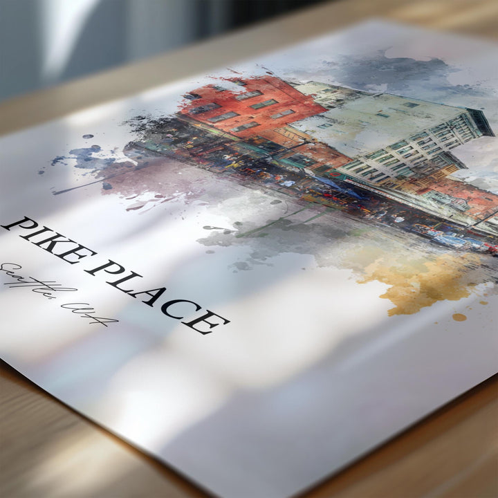 Pike Place, Washington – Watercolor Art Print