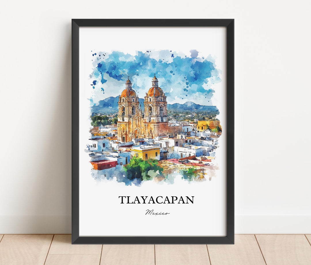 Tlayacapan Wall Art, Morelos State Print, Mexico Watercolor Art, Tlayacapan MX Gift, Travel Print, Travel Poster, Housewarming Gift