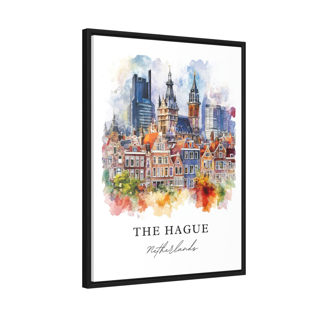 The Hague Wall Art, The Hague Print, The Hague Watercolor Art, The Hague Netherlands Gift,