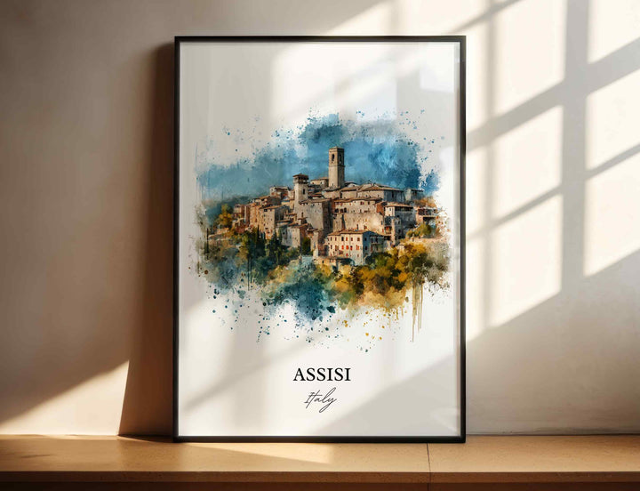 Assisi, Italy – Watercolor Art Print