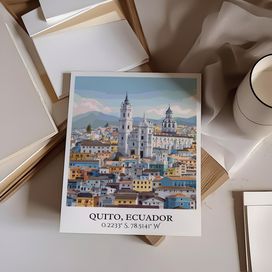 Quito, Ecuador – Watercolor Art Print