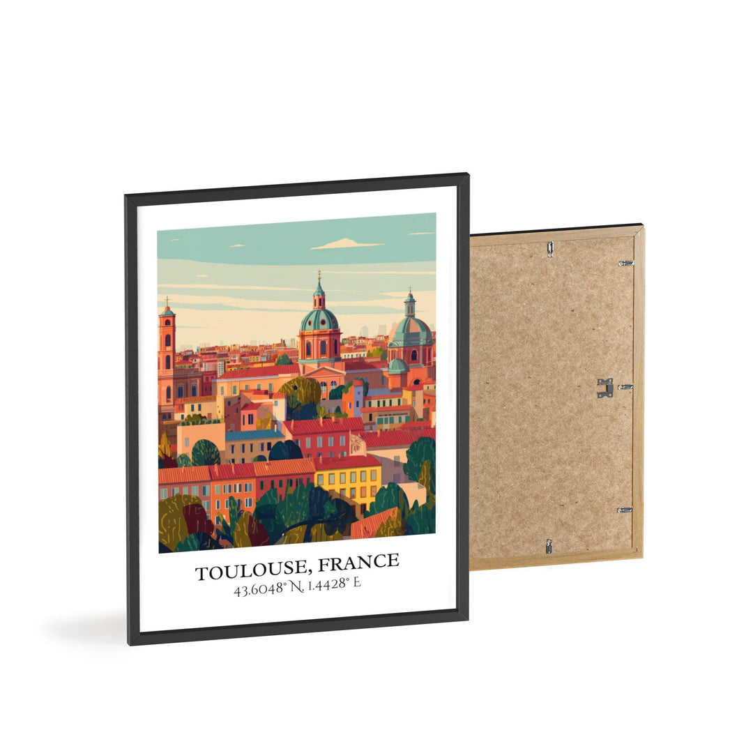 Toulouse France Art, Toulouse Retro Travel Art, Toulouse France Decor, France Gift, France Travel Art, Travel Prints, Housewarming Gift