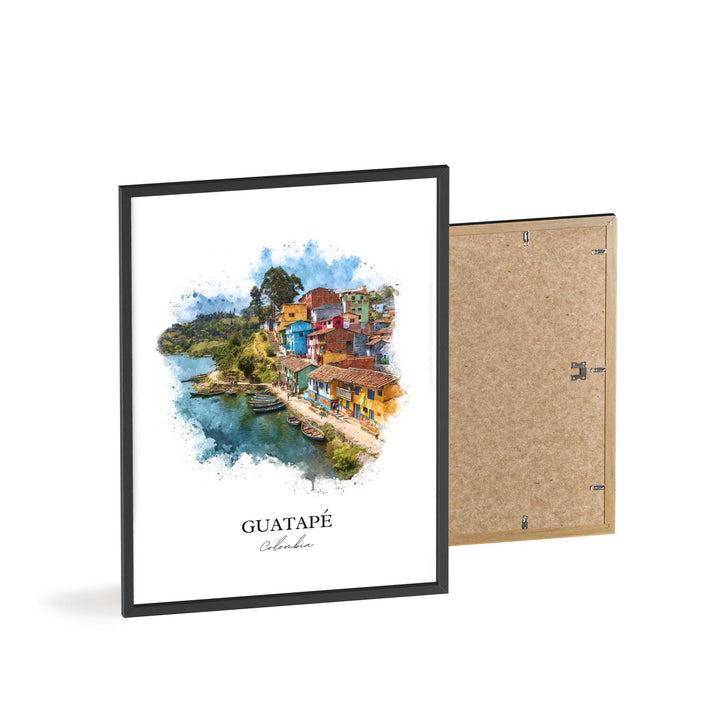 Guatapé, Colombia – Watercolor Art Print