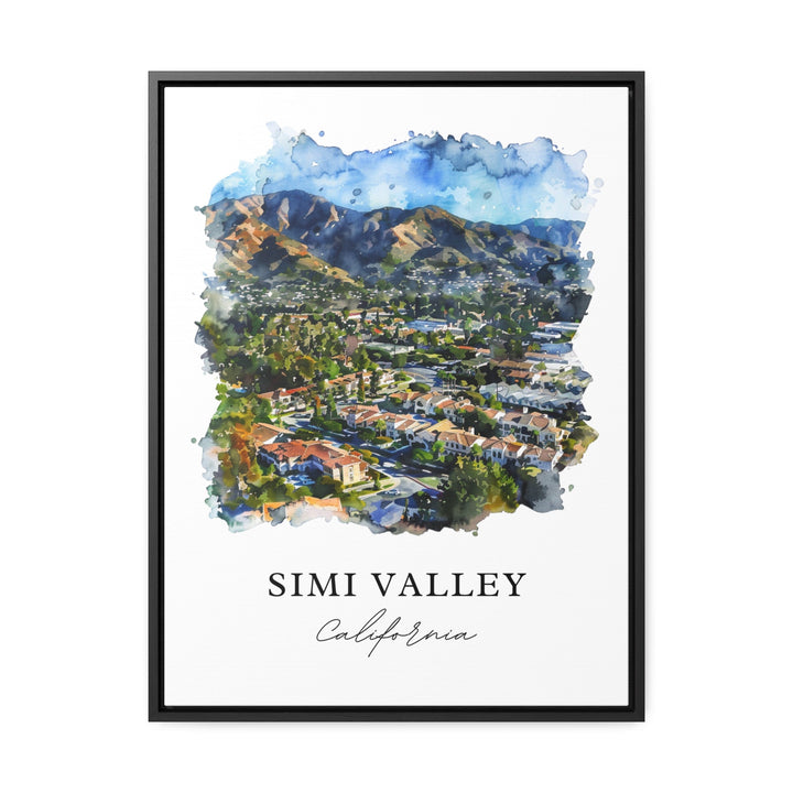 Simi Valley Wall Art, Simi Valley Print, Simi Valley CA Watercolor, Ventura County CA Gift,