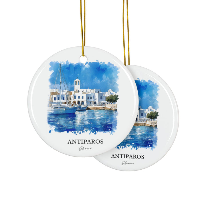 Antiparos Greece Ornament: Unique Antiparos Souvenir, Antiparos Xmas Decor, and Authentic Greece Gift