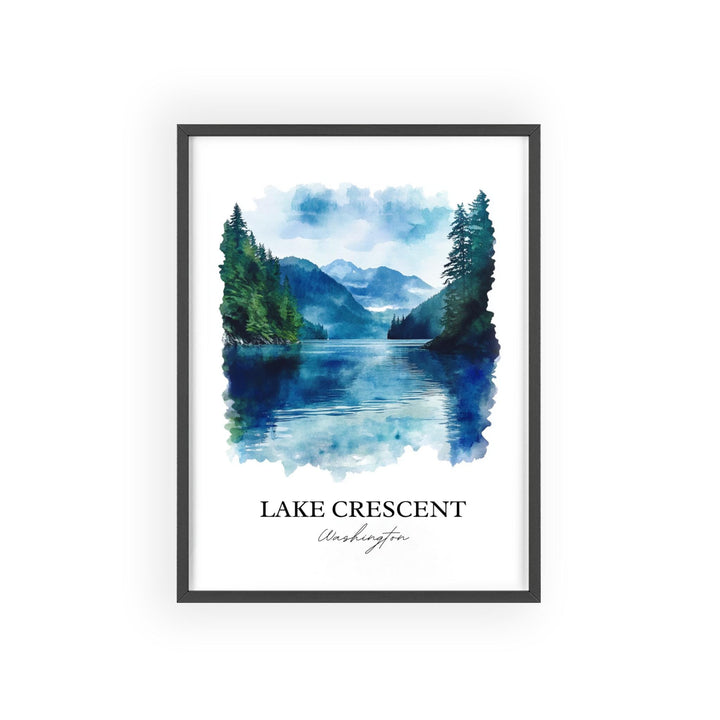 Lake Crescent WA Art, Olympic National Park Print, Washington Artwork, Lake Crescent Gift, Travel Print, Travel Poster, Housewarming Gift