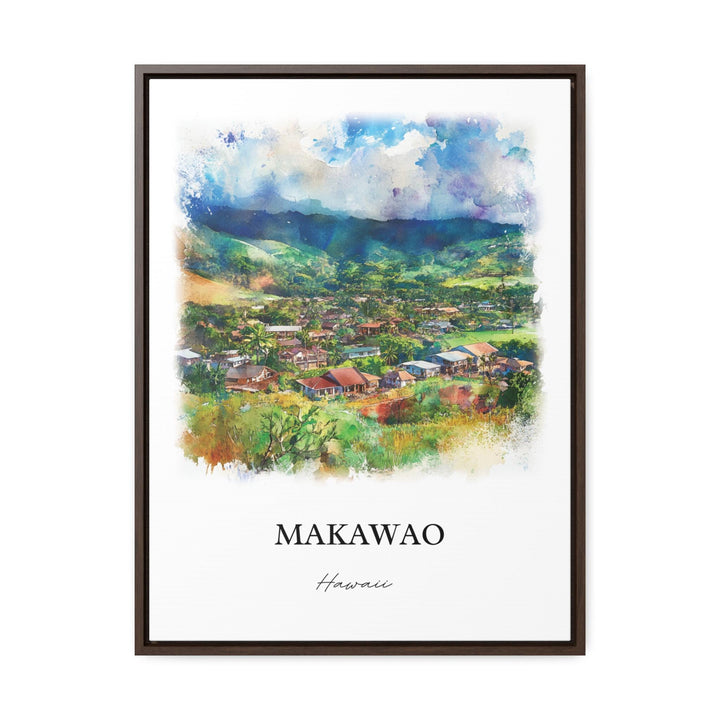 Makawao HI Wall Art, Maui Print, Maui Hawaii Watercolor Art, Makawao Gift, Travel Print, Travel Poster, Housewarming Gift