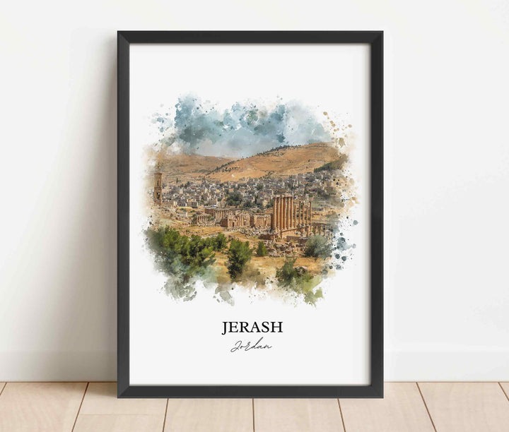 Jerash, Jordan – Watercolor Art Print