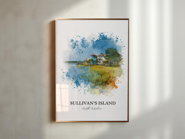 Sullivans Island, SC – Watercolor Art Print