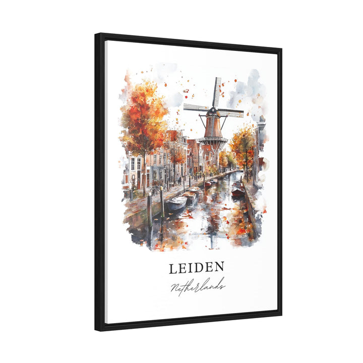 Leiden Netherlands Wall Art, Leiden Print, South Holland Watercolor Art, Leiden Gift, Travel Poster, Housewarming Gift