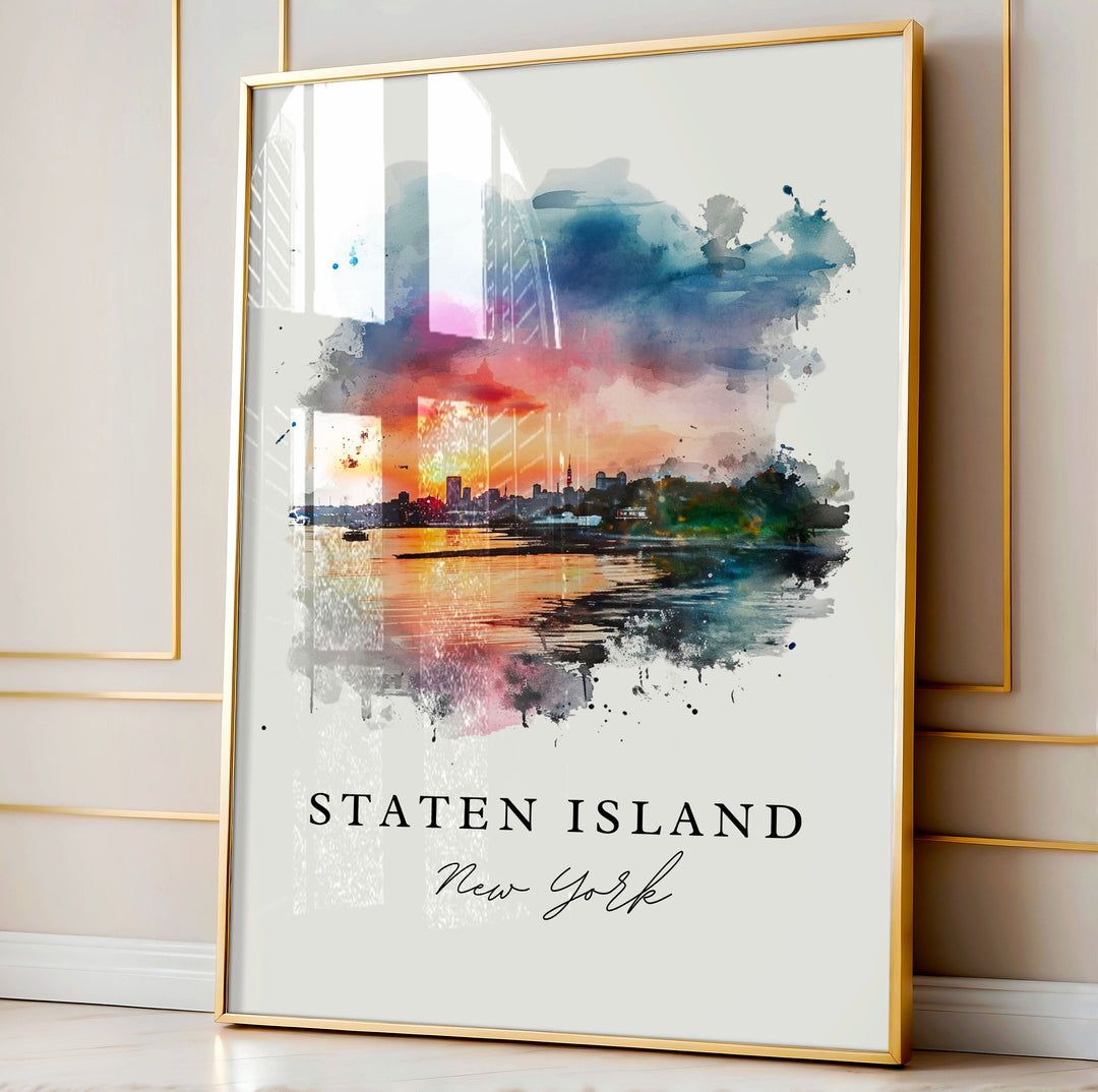 Staten Island NY wall art - New York, Staten Island print, Staten Island Wedding gift, Birthday present, Custom Text, Perfect Gift