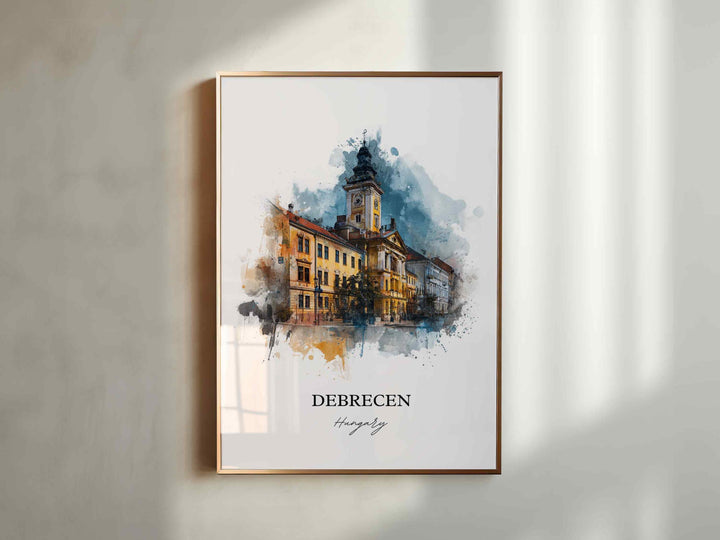 Debrecen, Hungary – Watercolor Art Print