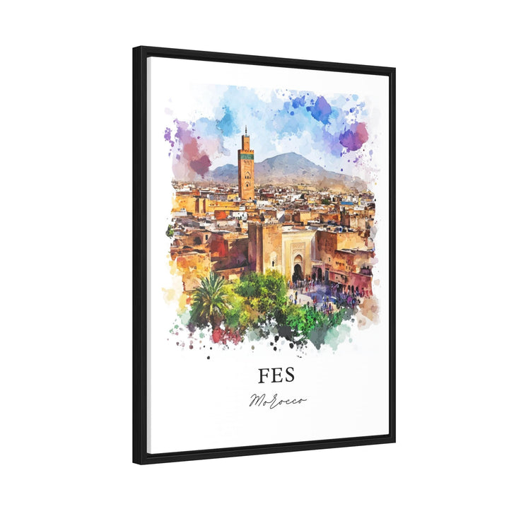 Fes Morocco Wall Art, Fes Print, Fez Watercolor Art, Fez-Meknes Region Gift, Travel Print, Travel Poster, Housewarming Gift