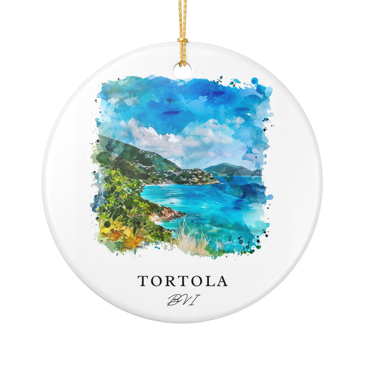 Tortola, BVI Ornament: Unique Tortola BVI Souvenir, Tortola Xmas Decor, and Authentic British Virgin Islands Gift