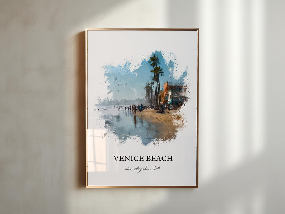 Venice Beach, California – Watercolor Art Print