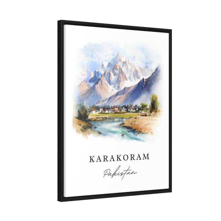 Karakoram travel art - Pakistan, Karakoram poster print, Karakoram Pakistan gift, Birthday present, Custom Text, Perfect Gift