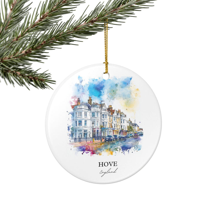 Hove England Ornament: Unique Hove Souvenir, Hove England Xmas Decor, and Authentic Hove England Gift