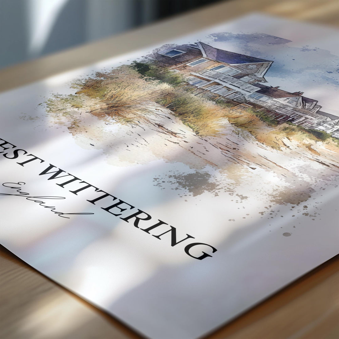 West Wittering Wall Art, Chichester District Print, West Sussex Artwork, West Wittering Gift, Travel Print, Travel Poster, Housewarming Gift