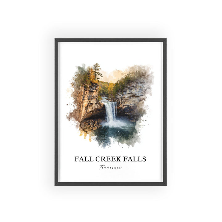 Fall Creek Falls Wall Art, Spencer TN Print, Tennessee Watercolor Art, Fall Creek Falls Gift, Travel Print, Travel Poster, Housewarming Gift