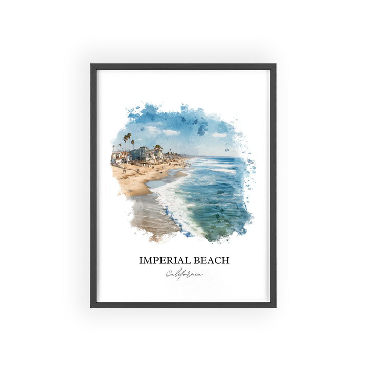 Imperial Beach, California – Watercolor Art Print