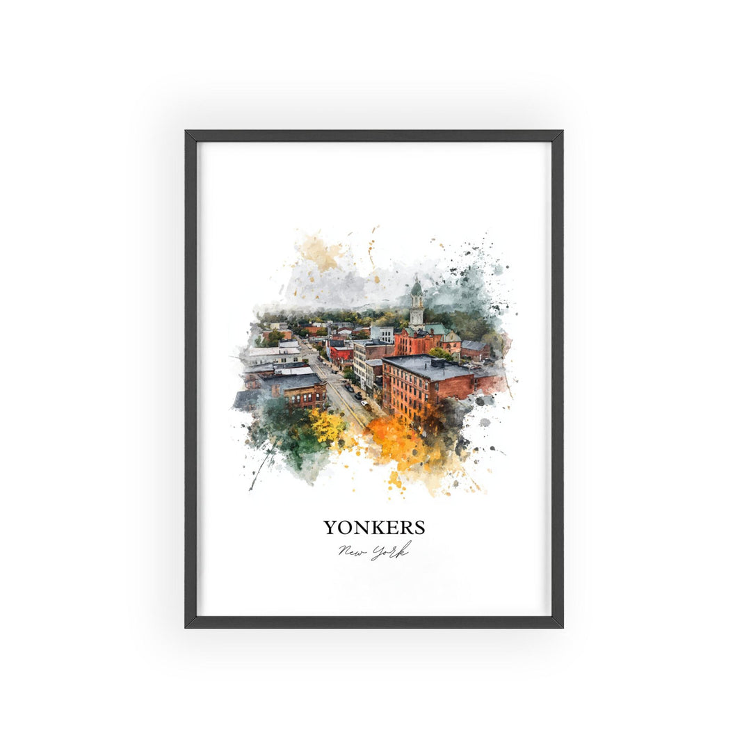 Yonkers, New York, USA – Watercolor Art Print