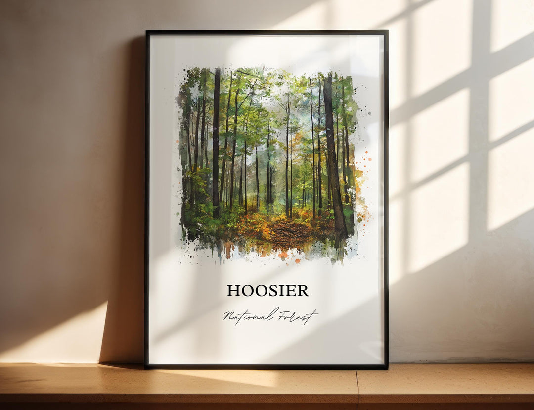 Hoosier National Forest, Indiana – Watercolor Art Print