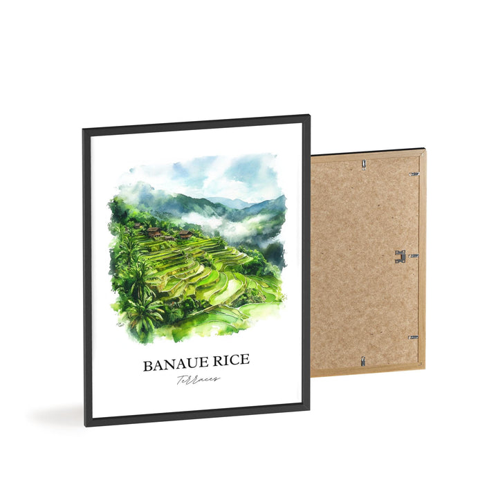 Banaue Rice Terraces Art, Banaue Print, Philippines Artwork, Banaue Rice Terraces Gift, Travel Print, Travel Poster, Housewarming Gift