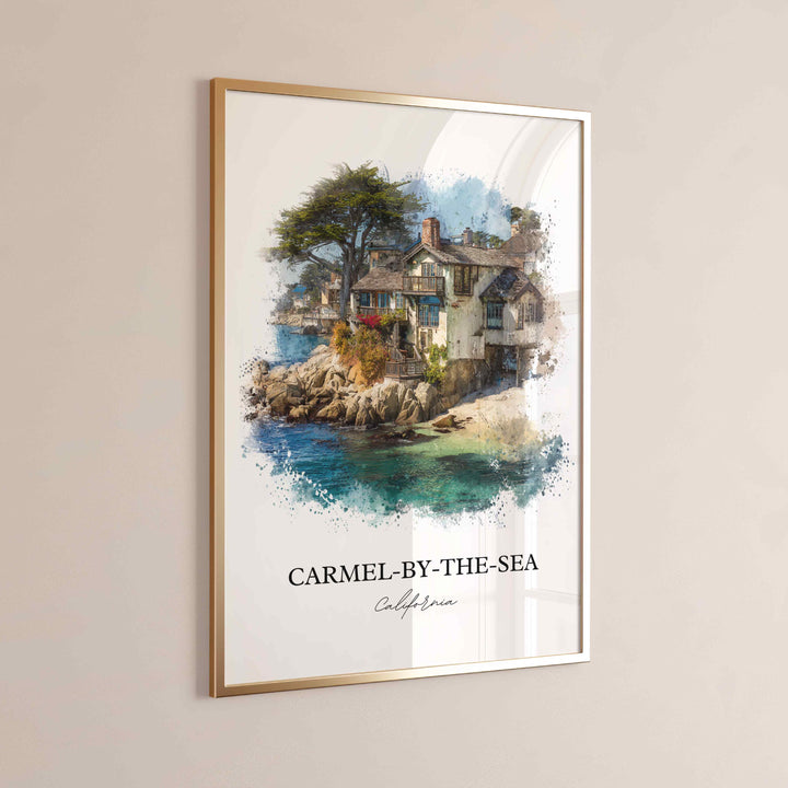 Carmel-by-the-Sea, California – Watercolor Art Print