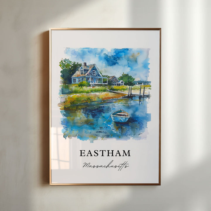 Eastham MA Wall Art, Barnstable MA Print, Eastham Watercolor, Cape Cod Mass. Gift,