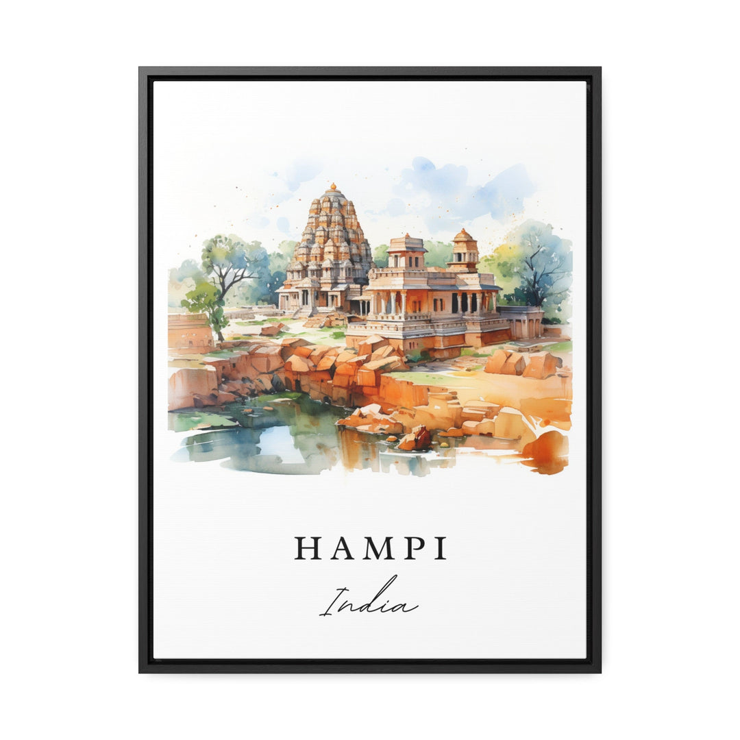 Hampi India wall art - India, Hampi poster print, Hampi Wedding gift, Birthday present, Karnataka Print, Vijayanagara District Gift